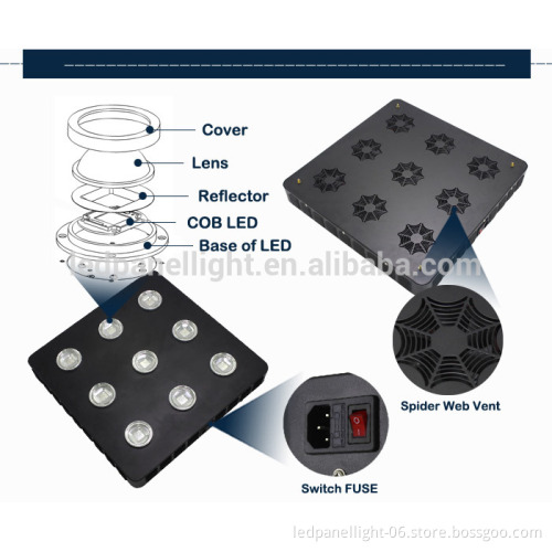 2016 UL Listed Spider cob led grow lights 810 watt cob led grow light with 90watt new modular led grow light